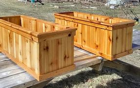 Image result for Wood Long Planter Box