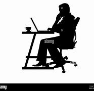 Image result for Silhouette Person Standing Behind Desk