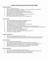 Image result for Teacher Interview Questions and Answers Printable