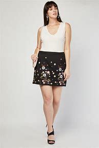Image result for Embroidered Floral Mini Skirt