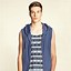 Image result for Women's Blue Sleeveless Hoodie
