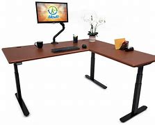 Image result for Sit-Stand L-Desk