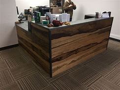 Image result for Black Wooden Reception Desk