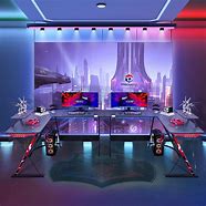 Image result for l shaped desk with monitor stand