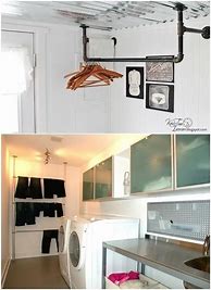 Image result for Laundry Room Wall Clothes Hanger