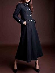 Image result for Long Black Winter Dress Coats for Women