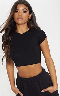 Image result for women tee shirt cropped tops
