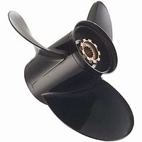 Image result for Quicksilver Black Diamond Aluminum Propeller 3-Blade RH With Rubber Hub