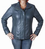Image result for Ladies Navy Leather Jacket