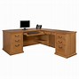 Image result for White L-shaped Executive Desk with Drawers