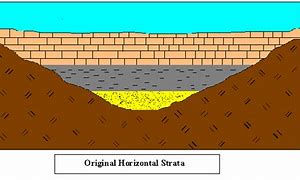 Image result for Sediments Deposited in Horizontal Layers