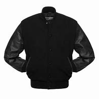 Image result for Plain Black Varsity Jacket