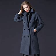 Image result for Women's Double Collar Wool-Blend Coat, Gray, Size XS By Chico's