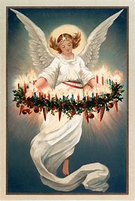 Image result for Christmas Angel Vintage Postcard