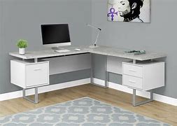 Image result for L-shaped Corner Desk with Drawers