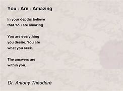 Image result for You Are Amazing Poem