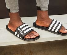 Image result for Adidas Slides Men White