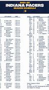 Image result for Print the Indiana Pacers Schedule