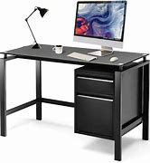 Image result for Desk Black Metal and Wood