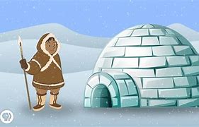Obraz znaleziony dla: iglo i eskimos