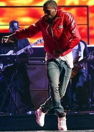 Image result for Chris Brown Wearing Red