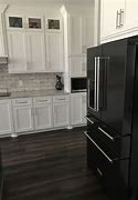 Image result for Kitchen Cabinets with Black Stainless Appliances