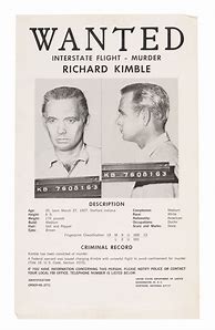 Image result for The Fugitive Wanted Poster