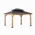 Image result for Wooden Gazebo with Galvanised Metal Roof