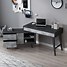 Image result for L-shaped Desk with Hutch and Keyboard Tray