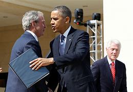Image result for George Bush and Barack Obama