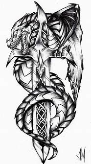 Image result for Celtic Dragon Tattoo Drawings