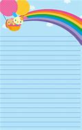 Image result for Printable Lined Paper Rainbow