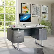Image result for Office Desk Work Tops Grey Wood