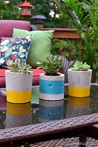 Image result for DIY Painting Concrete Planters