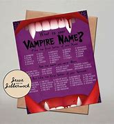 Image result for Your Vampire Name