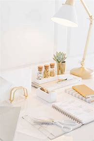 Image result for Target White Desk with Gold Leg and One Drawer