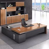 Image result for White Commercial Office Desk with Storage