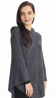Image result for Wool Poncho Hoodie