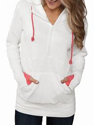 Image result for Women's Half Zip Pullover Sweatshirt