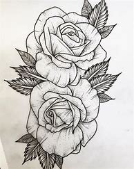 Image result for Outline of a Rose Tattoo