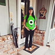 Image result for Pregnant Halloween Costumes Mike Wazowski