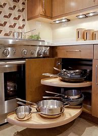 Image result for Corner Kitchen Cabinet Storage