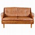 Image result for Brown Leather Loveseat