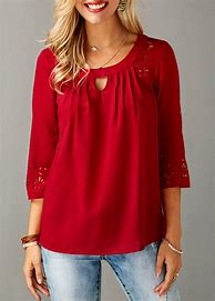 Image result for Red Tops for Women