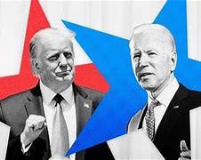 Image result for Trump and Biden On Debate Stage