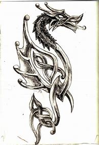 Image result for Celtic Dragon Tattoo Stencil