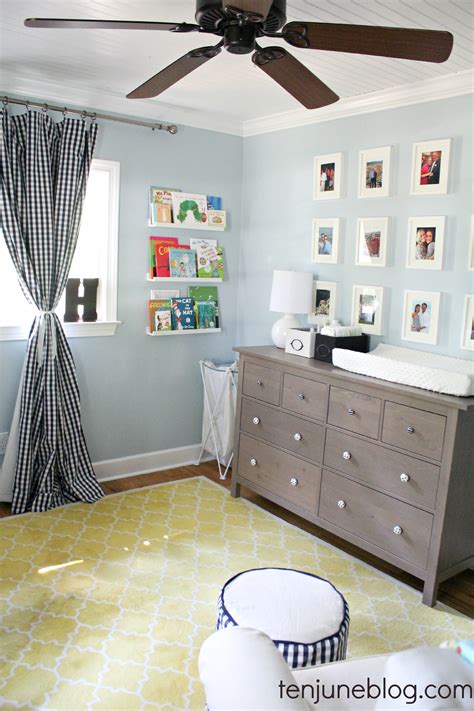 Crisp and Clean Little Boy's Eclectic Blue and Yellow Nursery   Project  