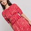 Image result for Red Floral Midi Dress