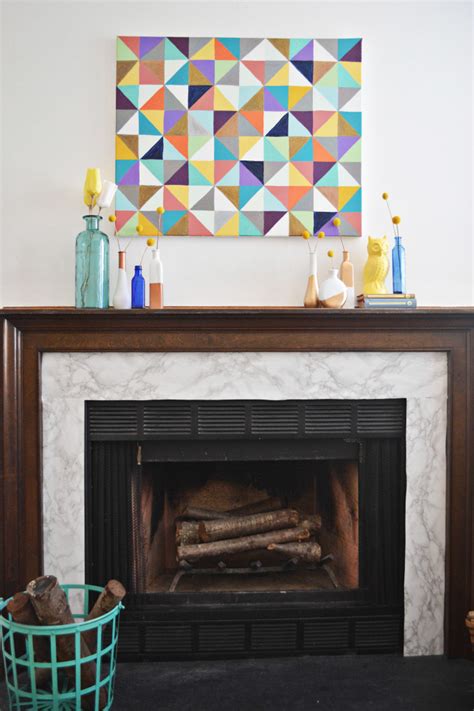 $15 Marble Fireplace Makeover   A Joyful Riot