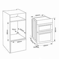 Image result for Oven Cabinet Dimensions